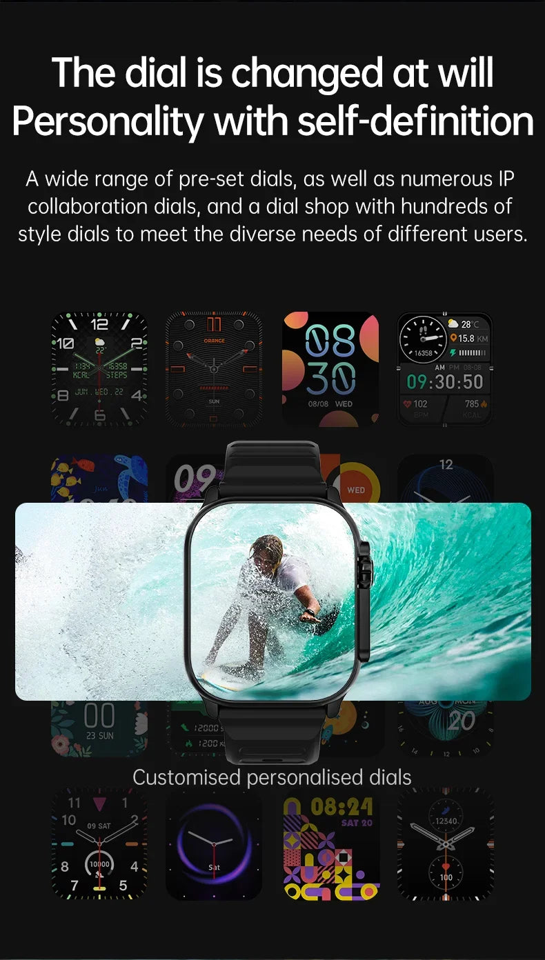 2025 T800 2 Smart Watch Men 49mm Series 8 2.3 "AMOLED Screen NFC Compass Waterproof For Apple Watch IWO Ultra 8 Smartwatch