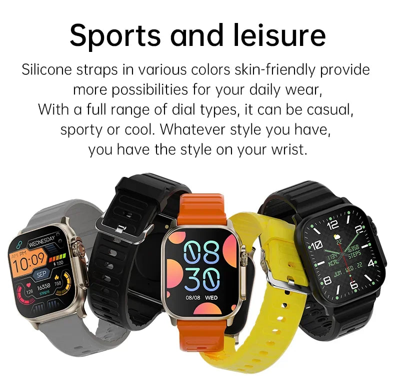 2025 T800 2 Smart Watch Men 49mm Series 8 2.3 "AMOLED Screen NFC Compass Waterproof For Apple Watch IWO Ultra 8 Smartwatch