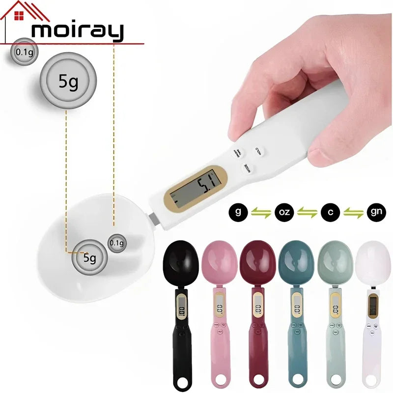 500g 0.1g Electronic Kitchen Scale LCD Digital Measuring Food Flour Digital Spoon Scale Mini Kitchen Tool for Milk Coffee Scale