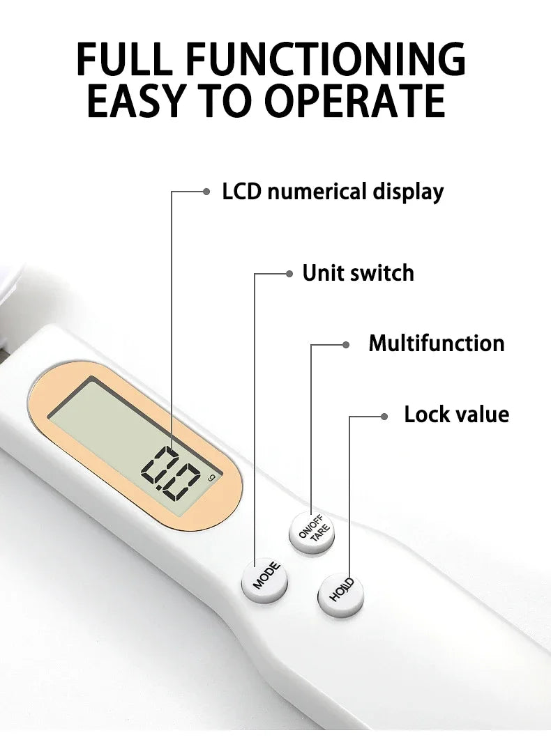 500g 0.1g Electronic Kitchen Scale LCD Digital Measuring Food Flour Digital Spoon Scale Mini Kitchen Tool for Milk Coffee Scale