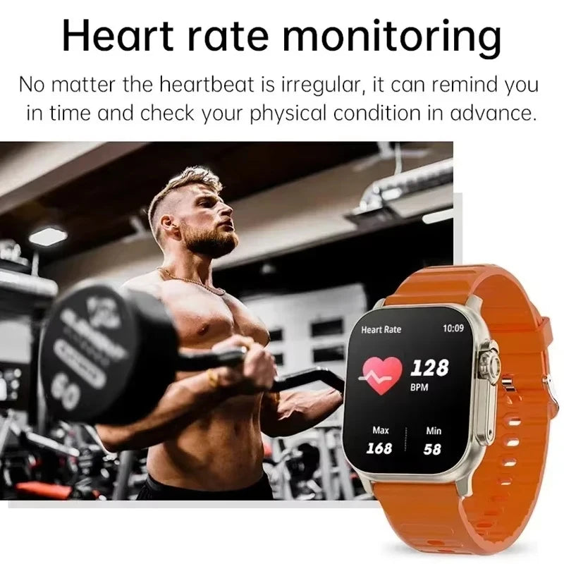 2025 T800 2 Smart Watch Men 49mm Series 8 2.3 "AMOLED Screen NFC Compass Waterproof For Apple Watch IWO Ultra 8 Smartwatch