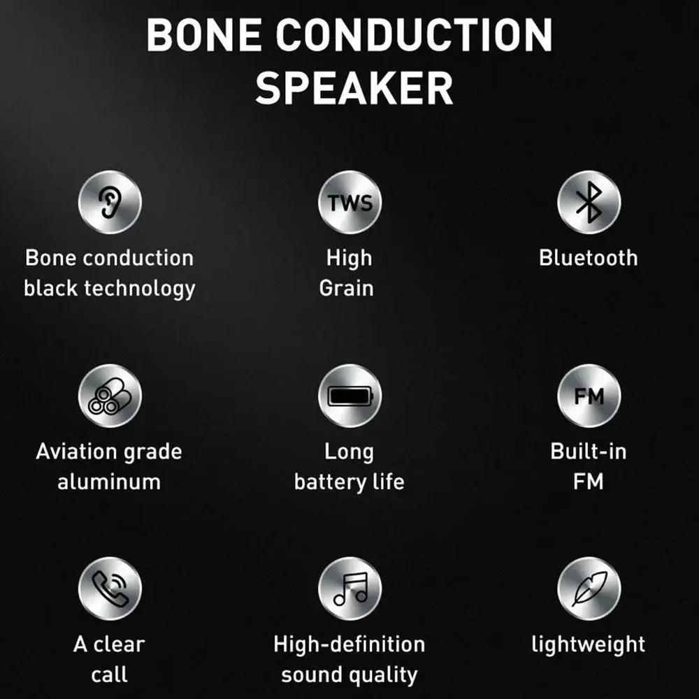 Hot Mini Bone Conduction Speaker Bluetooth-Compatible TWS Wireless Stereo Sound Speaker With FM Radio Dropshipping Wholesale