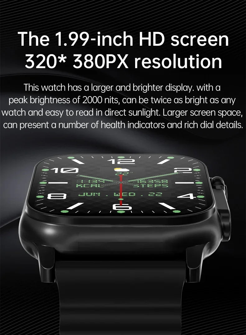2025 T800 2 Smart Watch Men 49mm Series 8 2.3 "AMOLED Screen NFC Compass Waterproof For Apple Watch IWO Ultra 8 Smartwatch