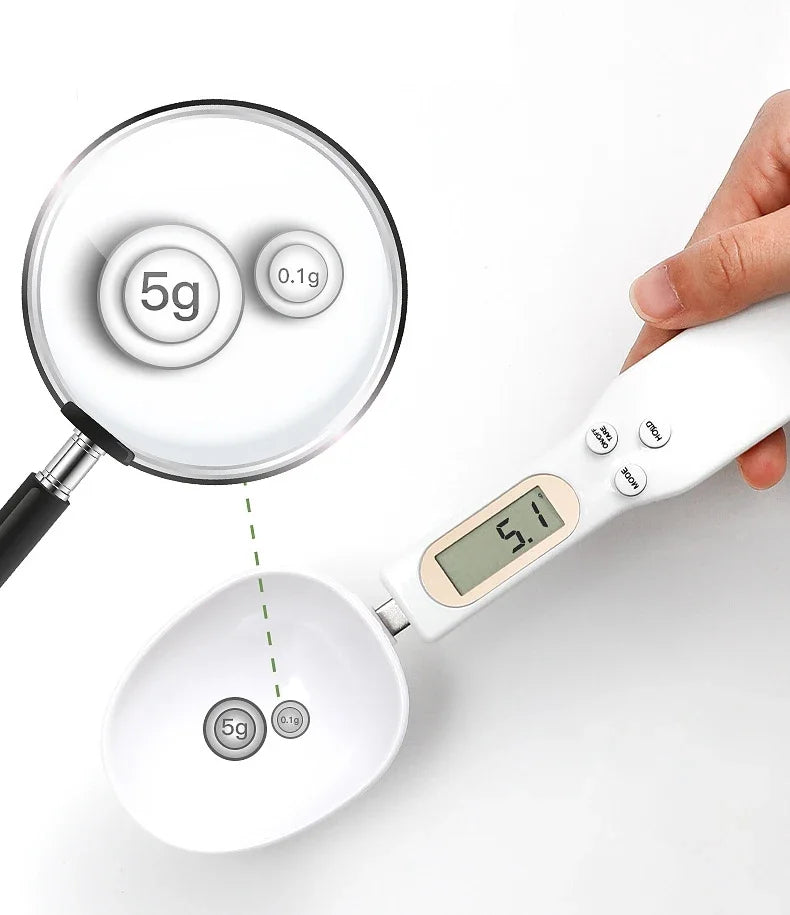 500g 0.1g Electronic Kitchen Scale LCD Digital Measuring Food Flour Digital Spoon Scale Mini Kitchen Tool for Milk Coffee Scale